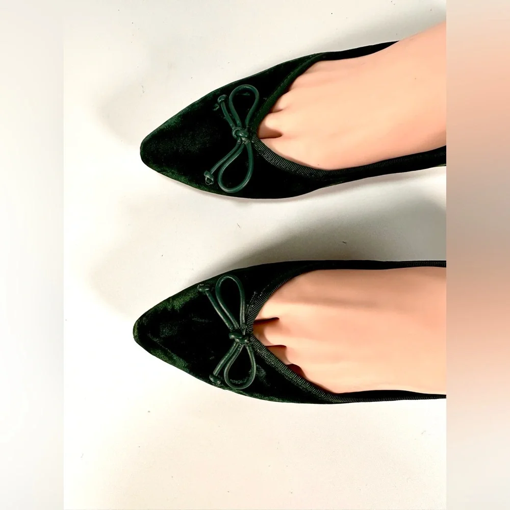 Birdies NWOT Goldfinch Velvet pointed toe ballet flats - Picture 4 of 10